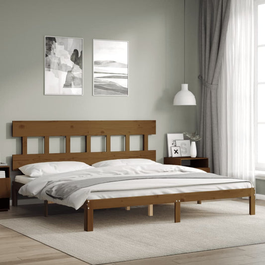 vidaXL Bed Frame without Mattress Honey Brown 200x200 cm Solid Wood Pine