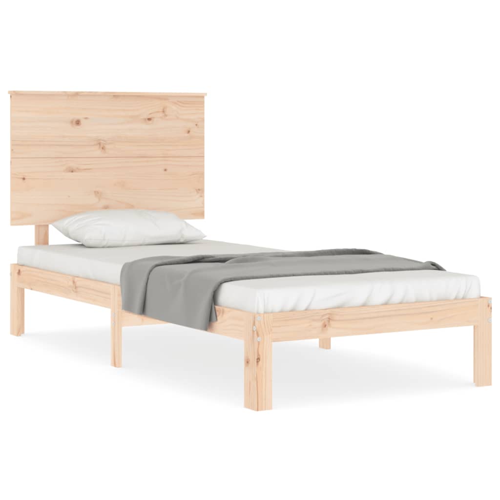 vidaXL Bed Frame without Mattress Small Single Solid Wood Pine