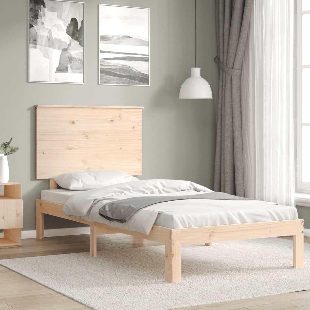 vidaXL Bed Frame without Mattress Small Single Solid Wood Pine