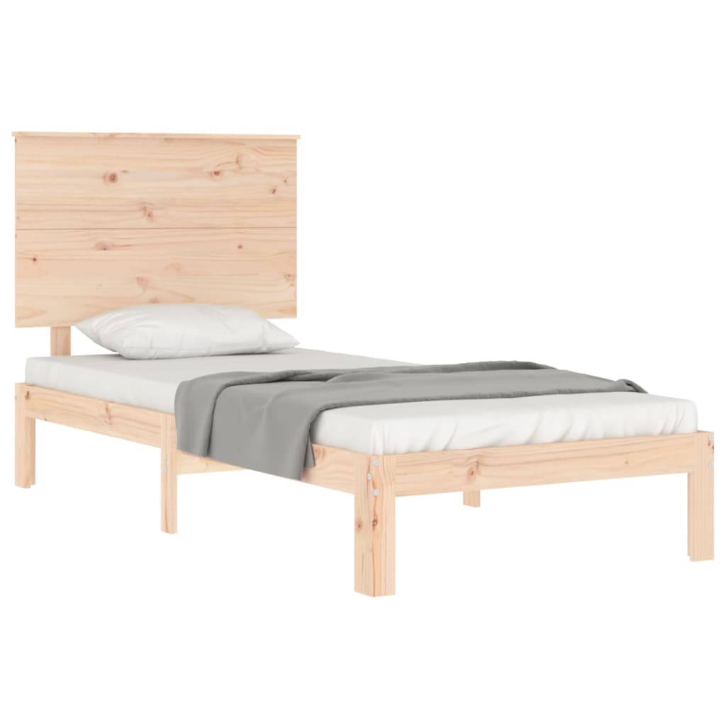 vidaXL Bed Frame without Mattress Small Single Solid Wood Pine