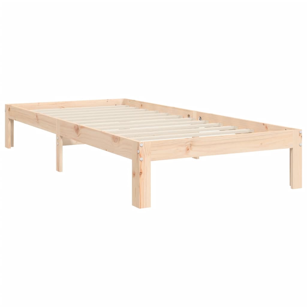 vidaXL Bed Frame without Mattress Small Single Solid Wood Pine