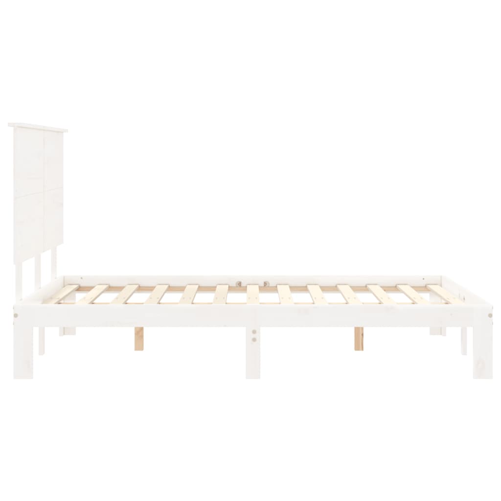 vidaXL Bed Frame without Mattress White 140x190 cm Solid Wood Pine