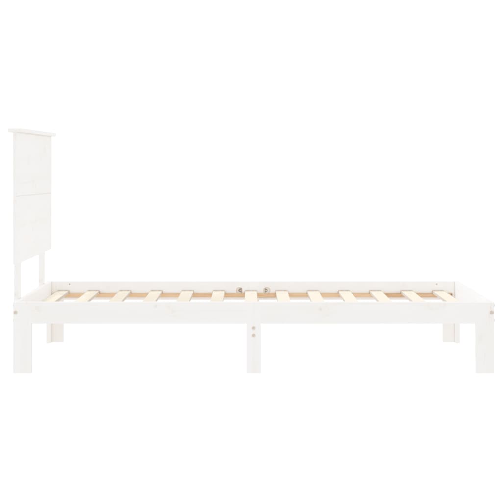 vidaXL Bed Frame without Mattress White 90x200 cm Solid Wood Pine