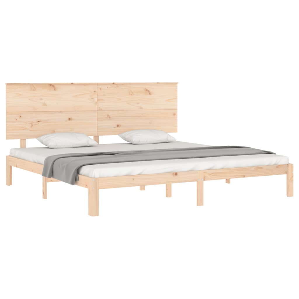 Bed Frame without Mattress 200x200 cm Solid Wood Pine