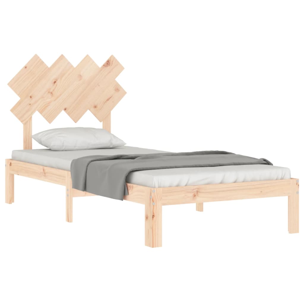 vidaXL Bed Frame without Mattress Single Solid Wood Pine