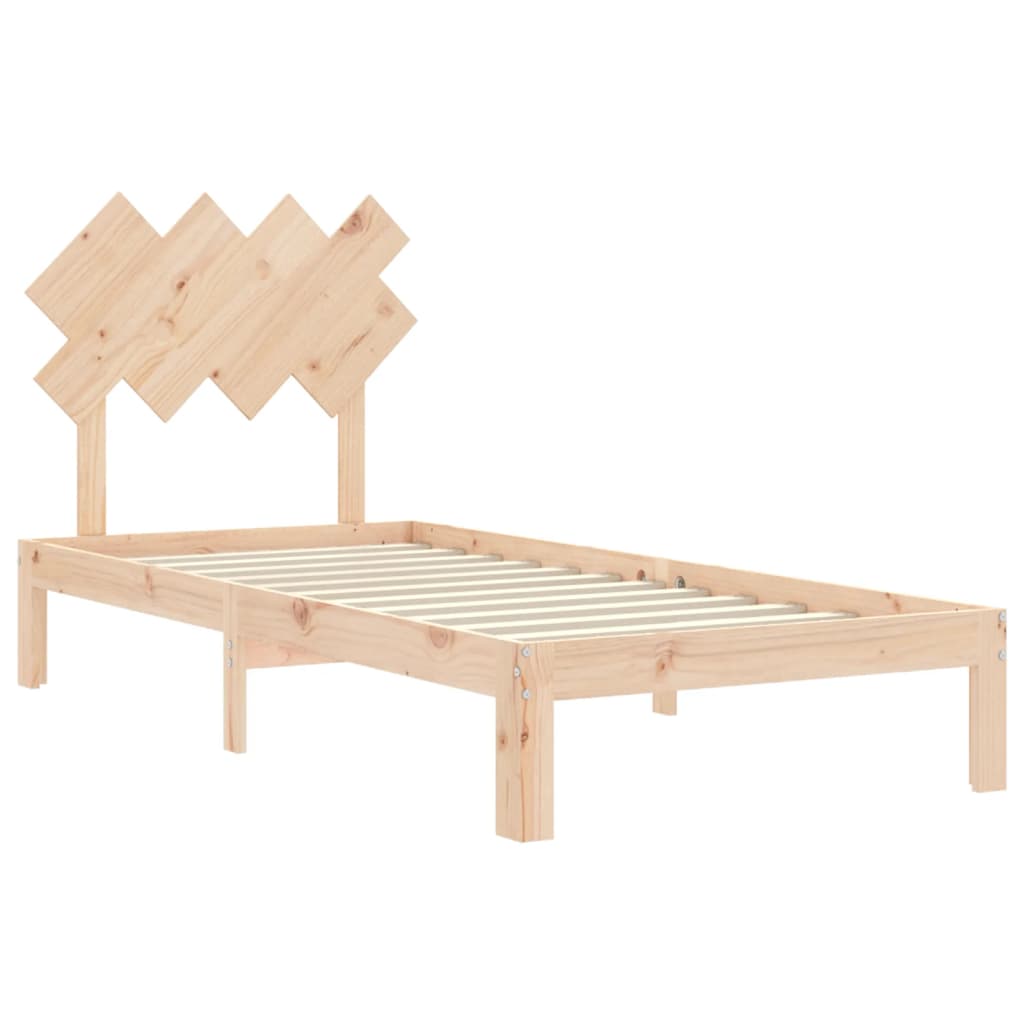 vidaXL Bed Frame without Mattress Single Solid Wood Pine