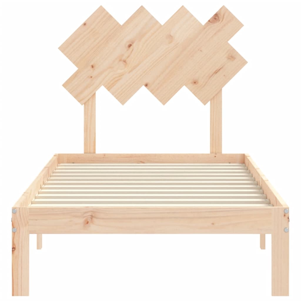 vidaXL Bed Frame without Mattress Single Solid Wood Pine