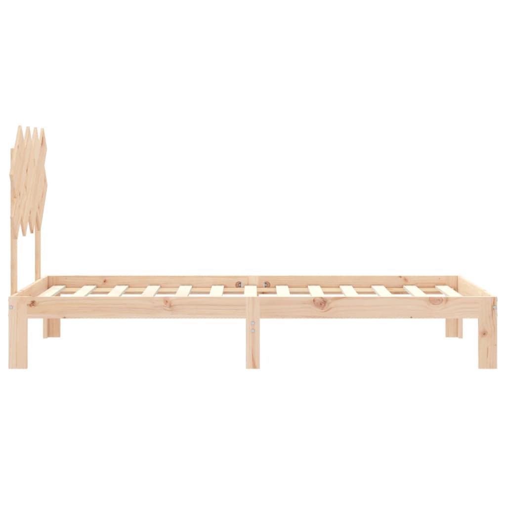 vidaXL Bed Frame without Mattress Single Solid Wood Pine