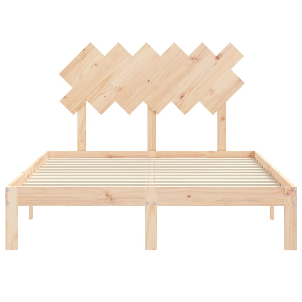 vidaXL Bed Frame without Mattress Small Double Solid Wood Pine