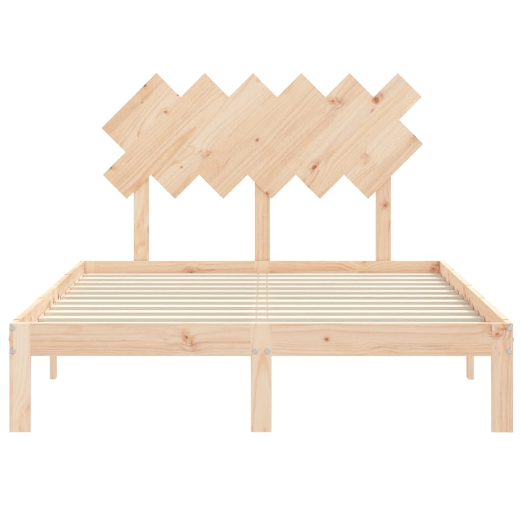 vidaXL Bed Frame without Mattress Double Solid Wood Pine