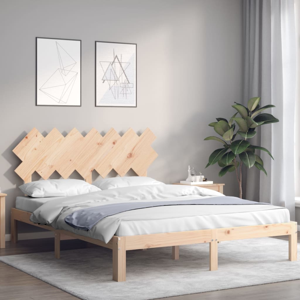 vidaXL Bed Frame without Mattress 140x190 cm Solid Wood Pine