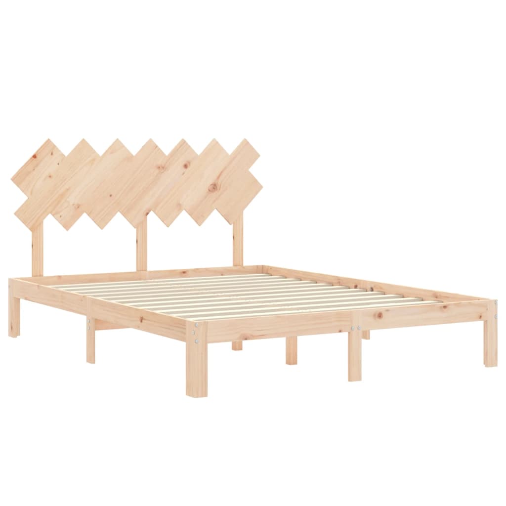 vidaXL Bed Frame without Mattress 140x190 cm Solid Wood Pine