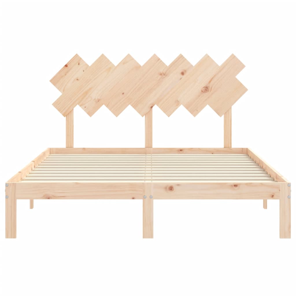 vidaXL Bed Frame without Mattress 140x190 cm Solid Wood Pine