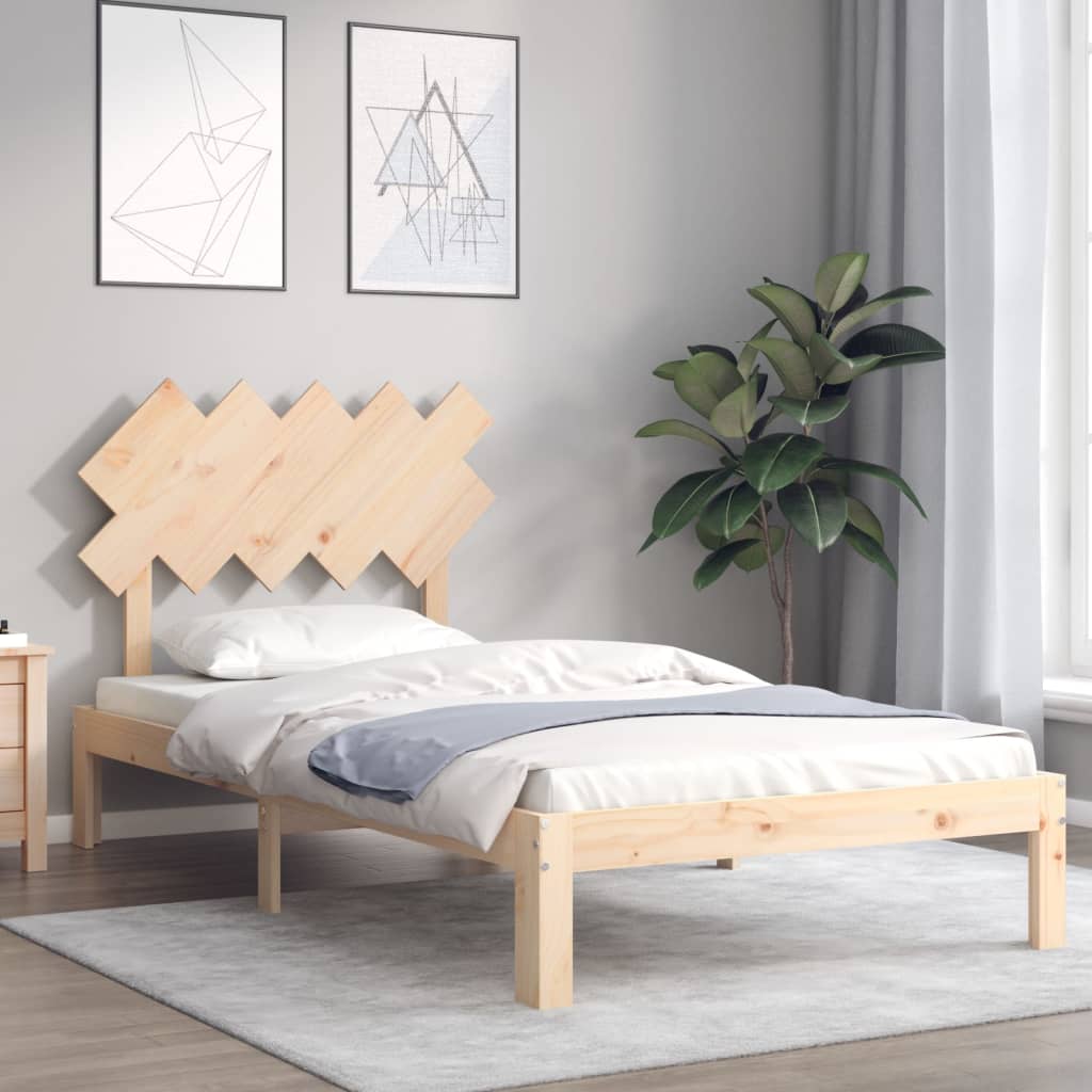 vidaXL Bed Frame without Mattress 100x200 cm Solid Wood Pine