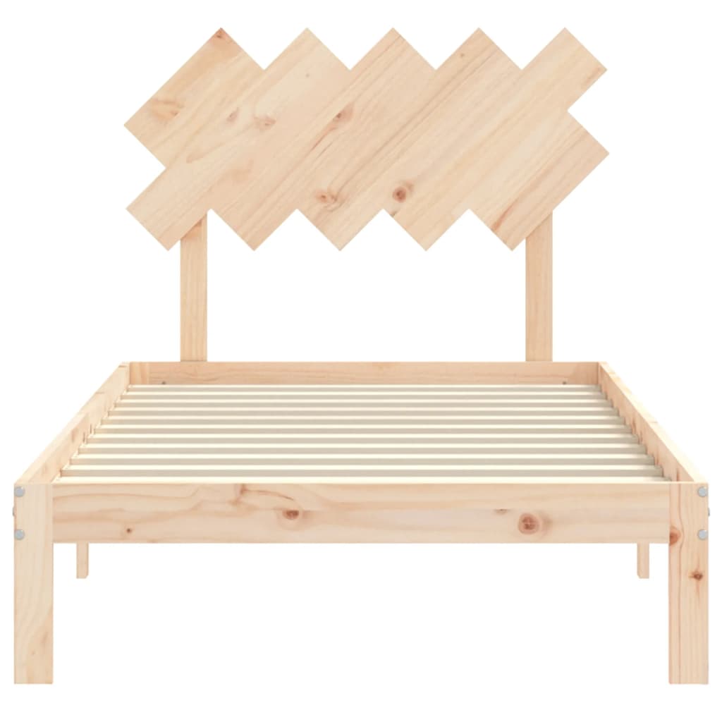 vidaXL Bed Frame without Mattress 100x200 cm Solid Wood Pine