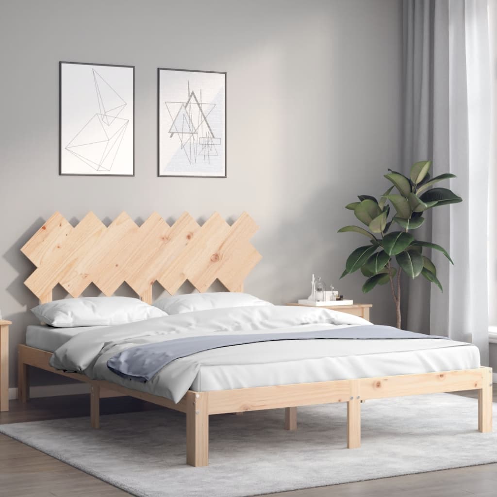 vidaXL Bed Frame without Mattress 140x200 cm Solid Wood Pine