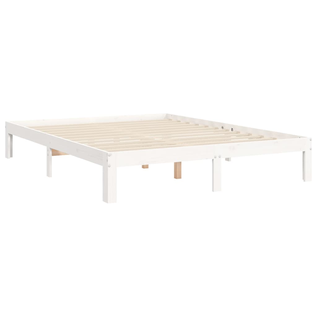 vidaXL Bed Frame without Mattress White 140x200 cm Solid Wood Pine