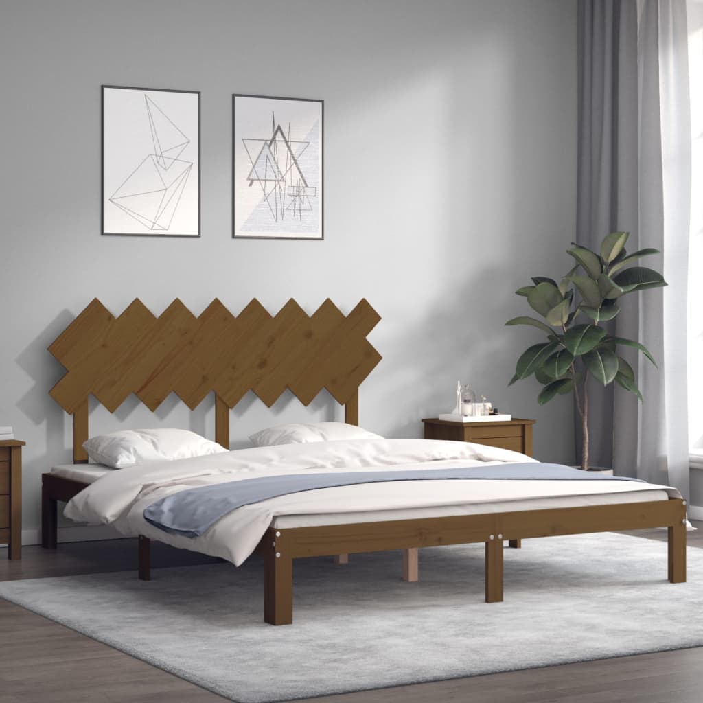 vidaXL Bed Frame without Mattress Honey Brown 160x200 cm Solid Wood Pine