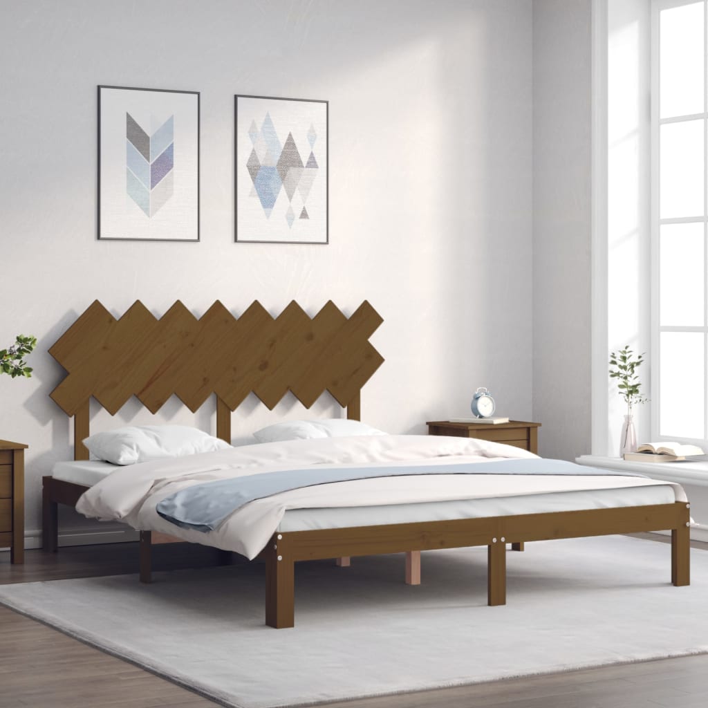 vidaXL Bed Frame without Mattress Honey Brown 160x200 cm Solid Wood Pine