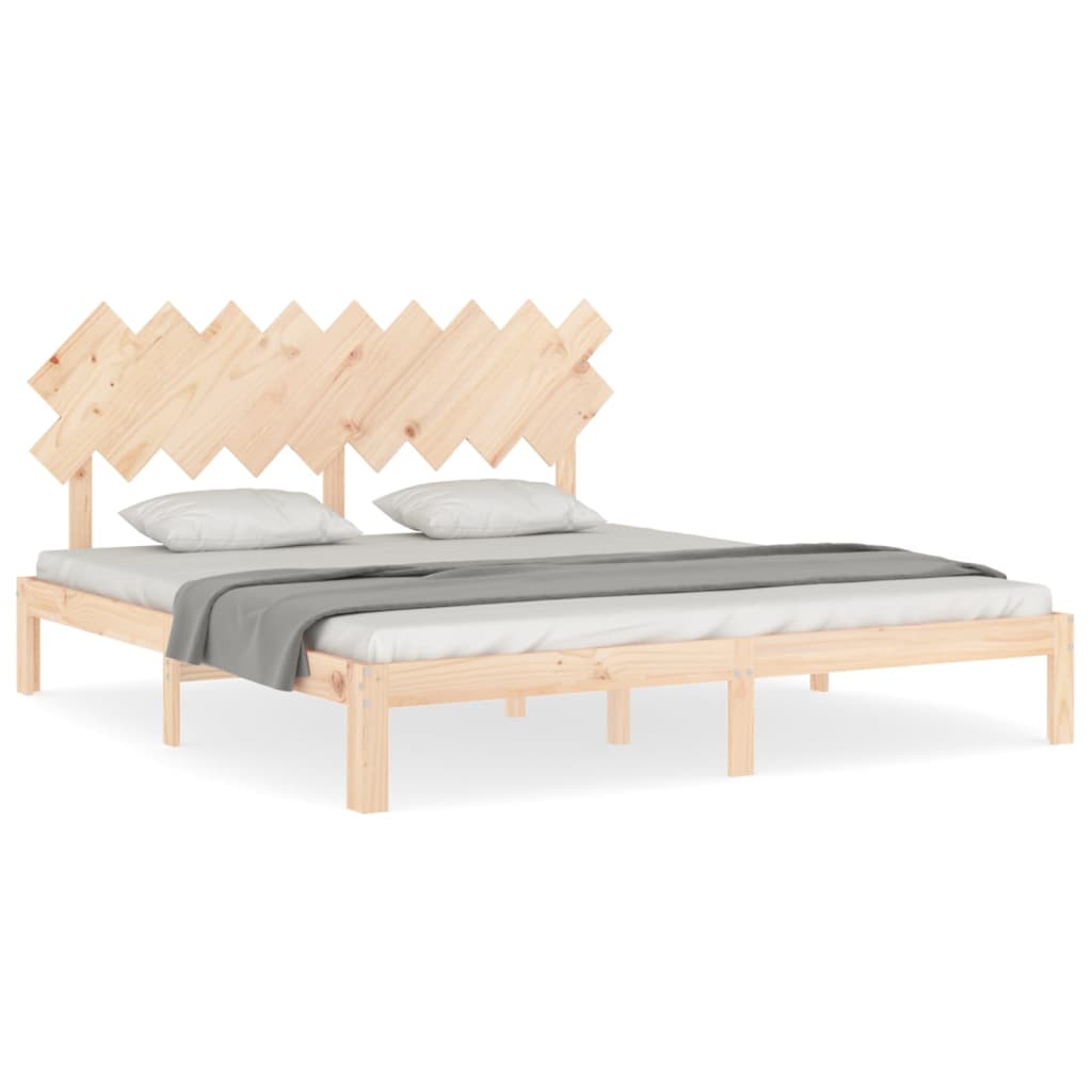 vidaXL Bed Frame without Mattress Super King Size Solid Wood Pine