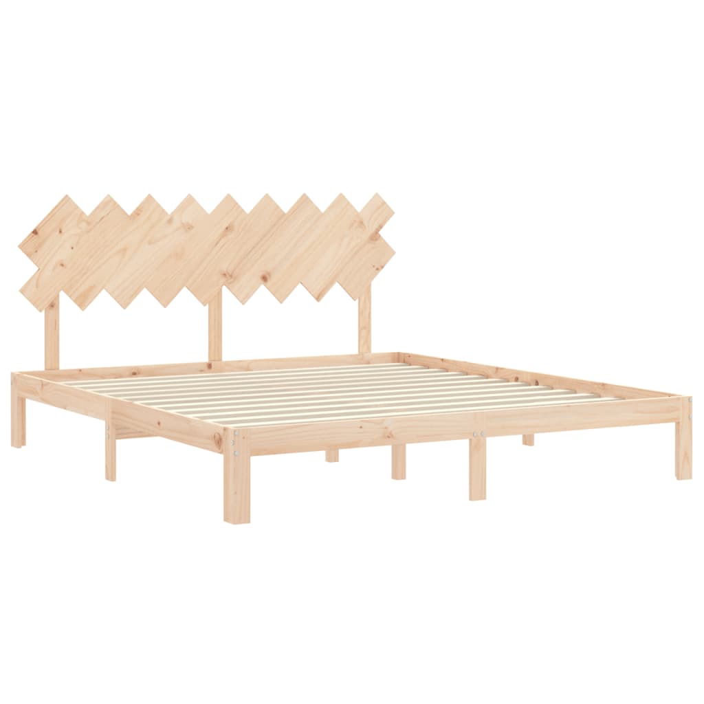 vidaXL Bed Frame without Mattress Super King Size Solid Wood Pine