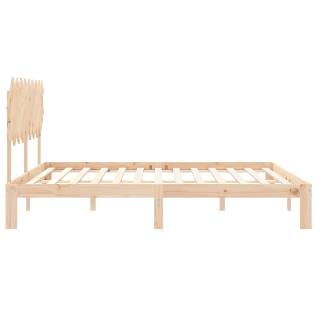 vidaXL Bed Frame without Mattress Super King Size Solid Wood Pine