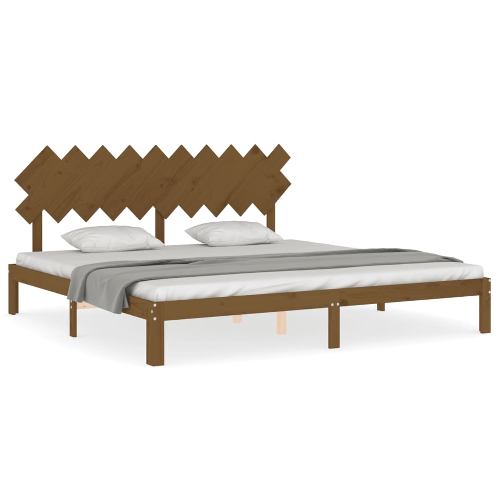 vidaXL Bed Frame without Mattress Honey Brown 200x200 cm Solid Wood Pine