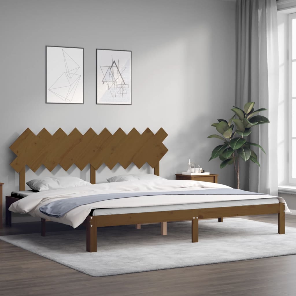 vidaXL Bed Frame without Mattress Honey Brown 200x200 cm Solid Wood Pine