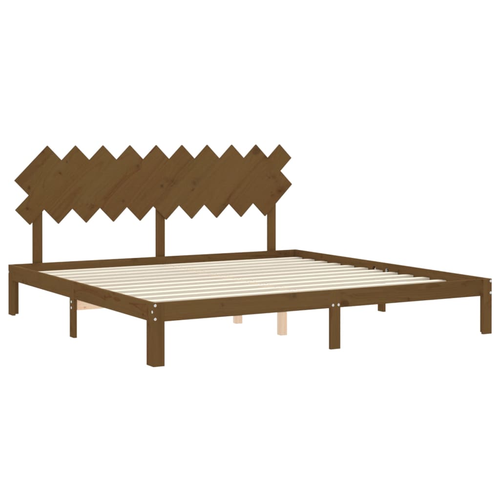 vidaXL Bed Frame without Mattress Honey Brown 200x200 cm Solid Wood Pine