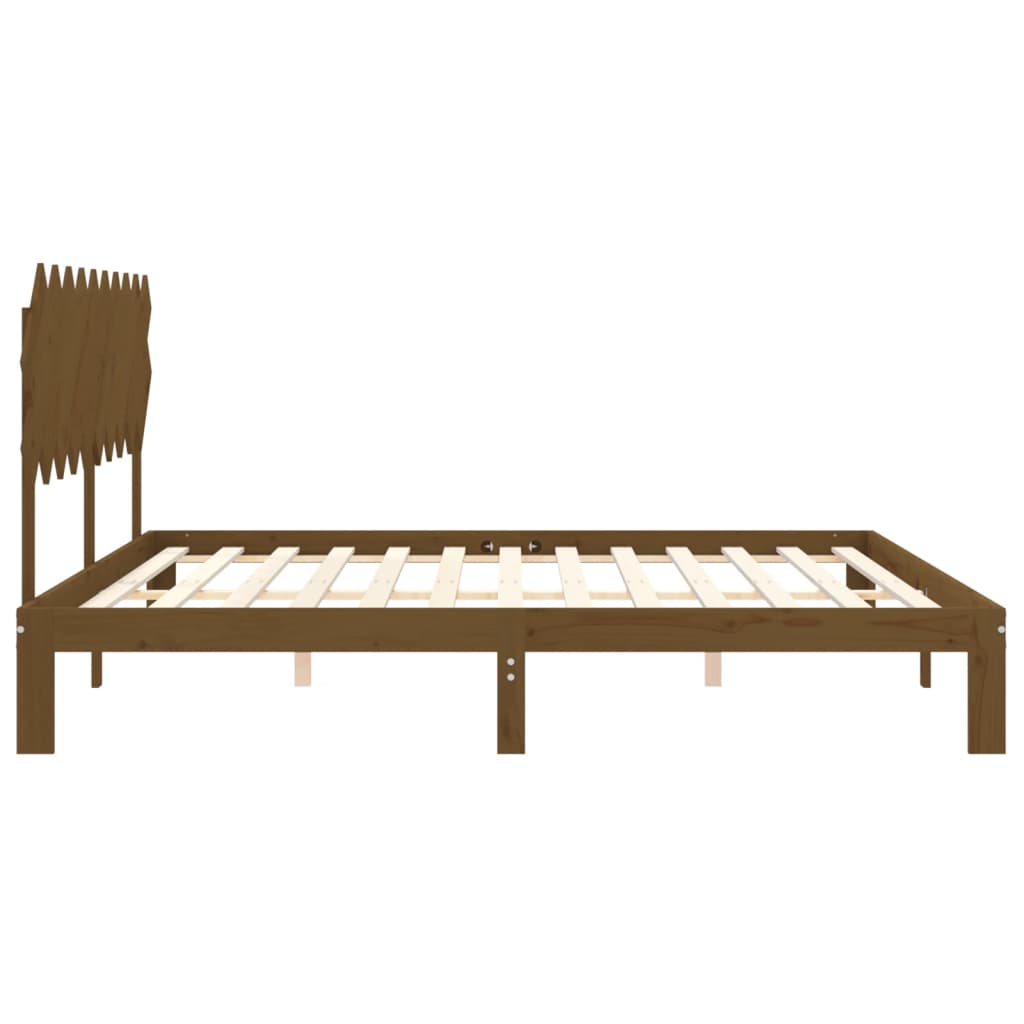 vidaXL Bed Frame without Mattress Honey Brown 200x200 cm Solid Wood Pine