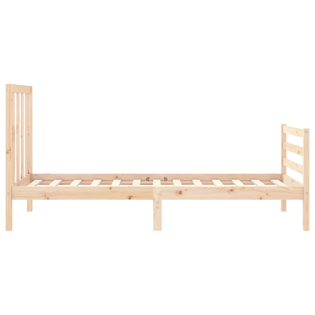 vidaXL Bed Frame without Mattress Small Single Solid Wood Pine