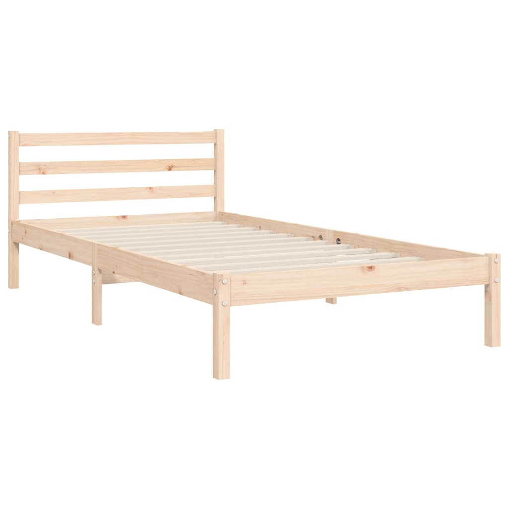 vidaXL Bed Frame without Mattress Small Single Solid Wood Pine