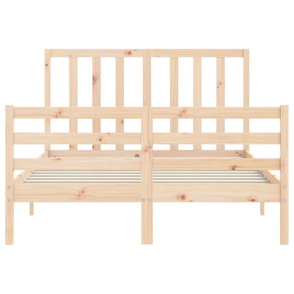 vidaXL Bed Frame without Mattress Small Double Solid Wood Pine