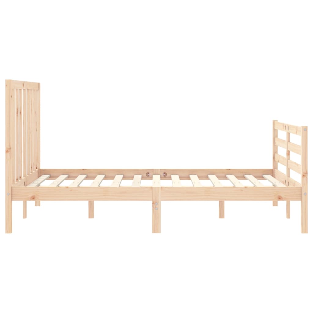 vidaXL Bed Frame without Mattress Small Double Solid Wood Pine