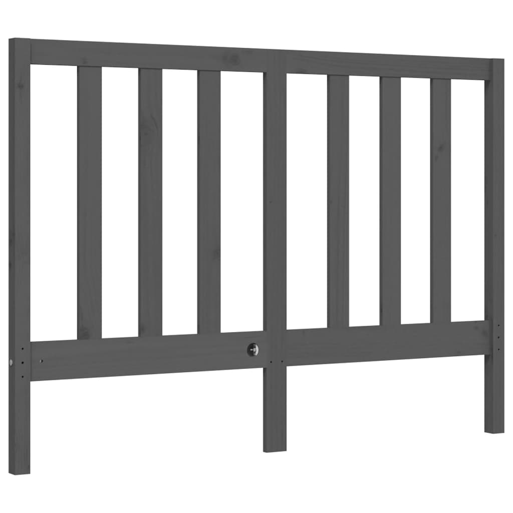 vidaXL Bed Frame without Mattress Grey 140x190 cm Solid Wood Pine