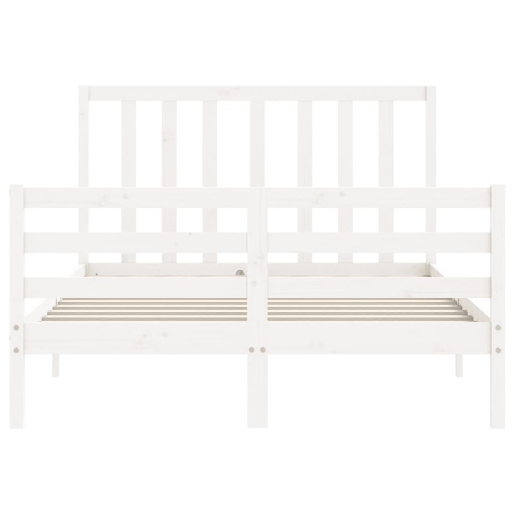 vidaXL Bed Frame without Mattress White 120x200 cm Solid Wood Pine