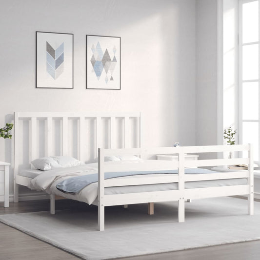 vidaXL Bed Frame without Mattress White 160x200 cm Solid Wood Pine