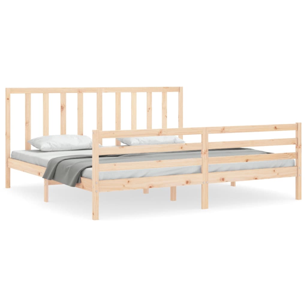 vidaXL Bed Frame without Mattress 200x200 cm Solid Wood Pine