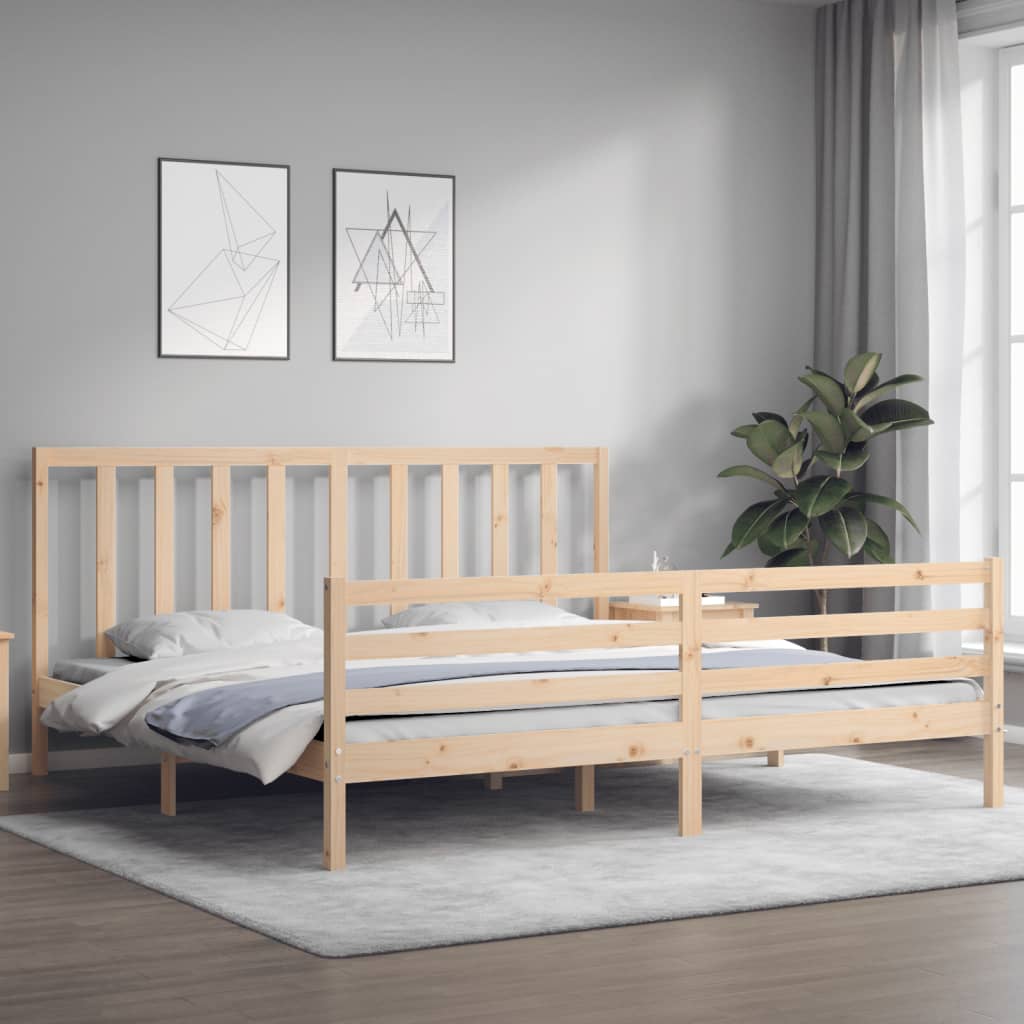 vidaXL Bed Frame without Mattress 200x200 cm Solid Wood Pine