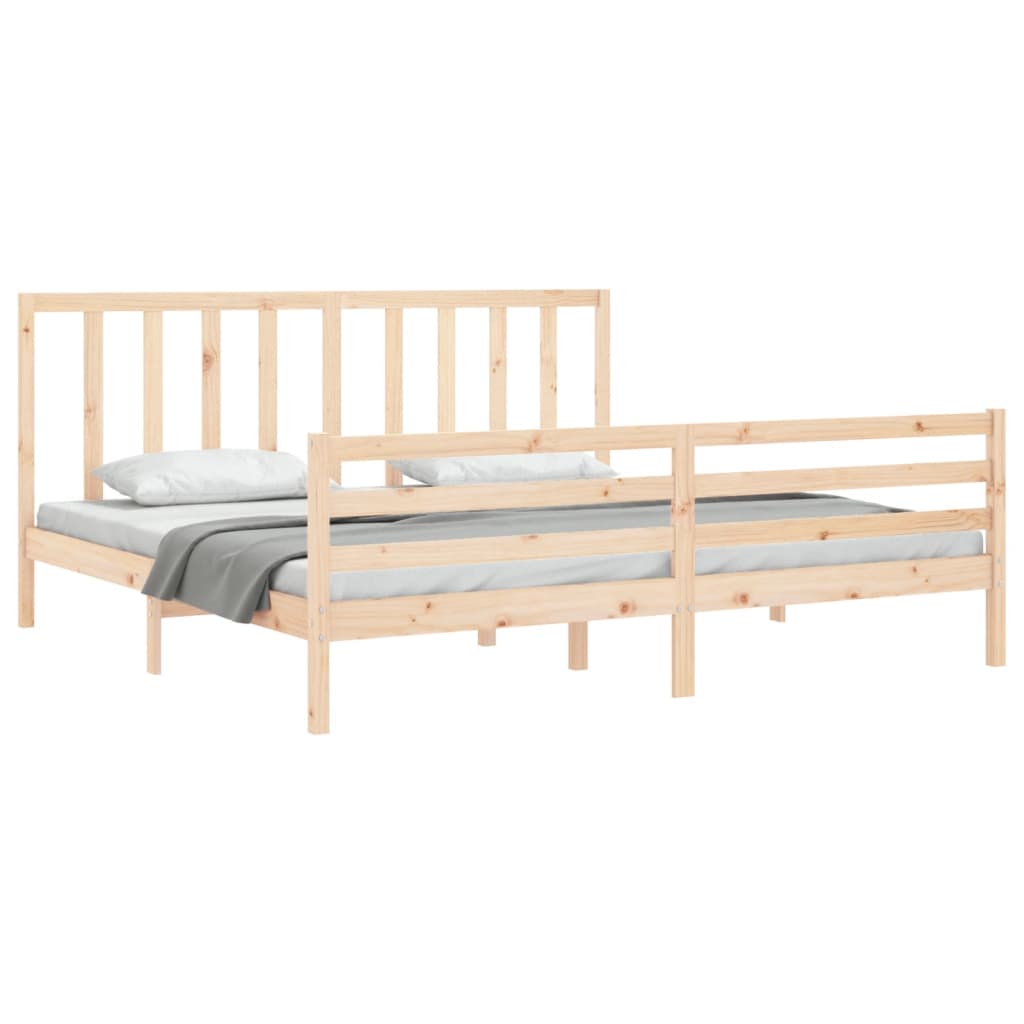 vidaXL Bed Frame without Mattress 200x200 cm Solid Wood Pine