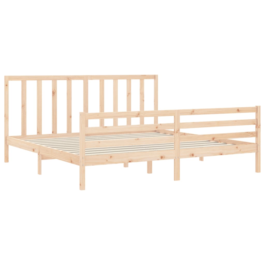 vidaXL Bed Frame without Mattress 200x200 cm Solid Wood Pine