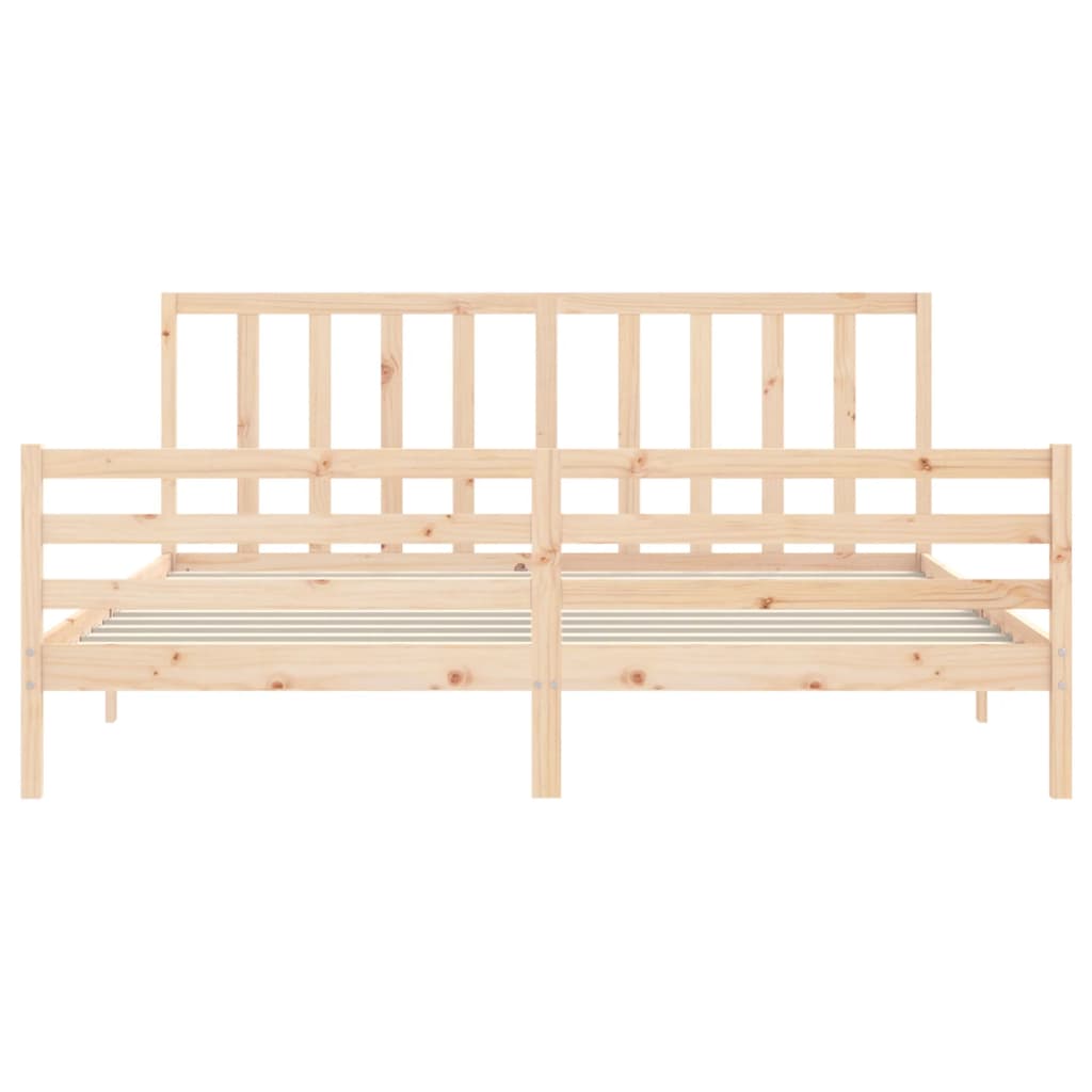 vidaXL Bed Frame without Mattress 200x200 cm Solid Wood Pine