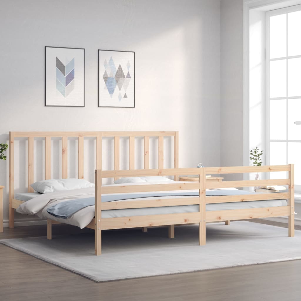 vidaXL Bed Frame without Mattress 200x200 cm Solid Wood Pine