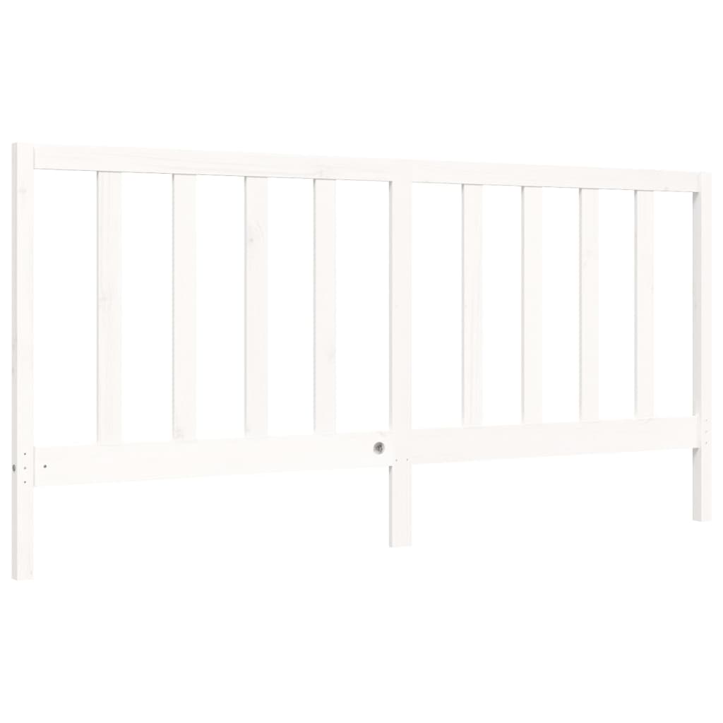 vidaXL Bed Frame without Mattress White 200x200 cm Solid Wood Pine