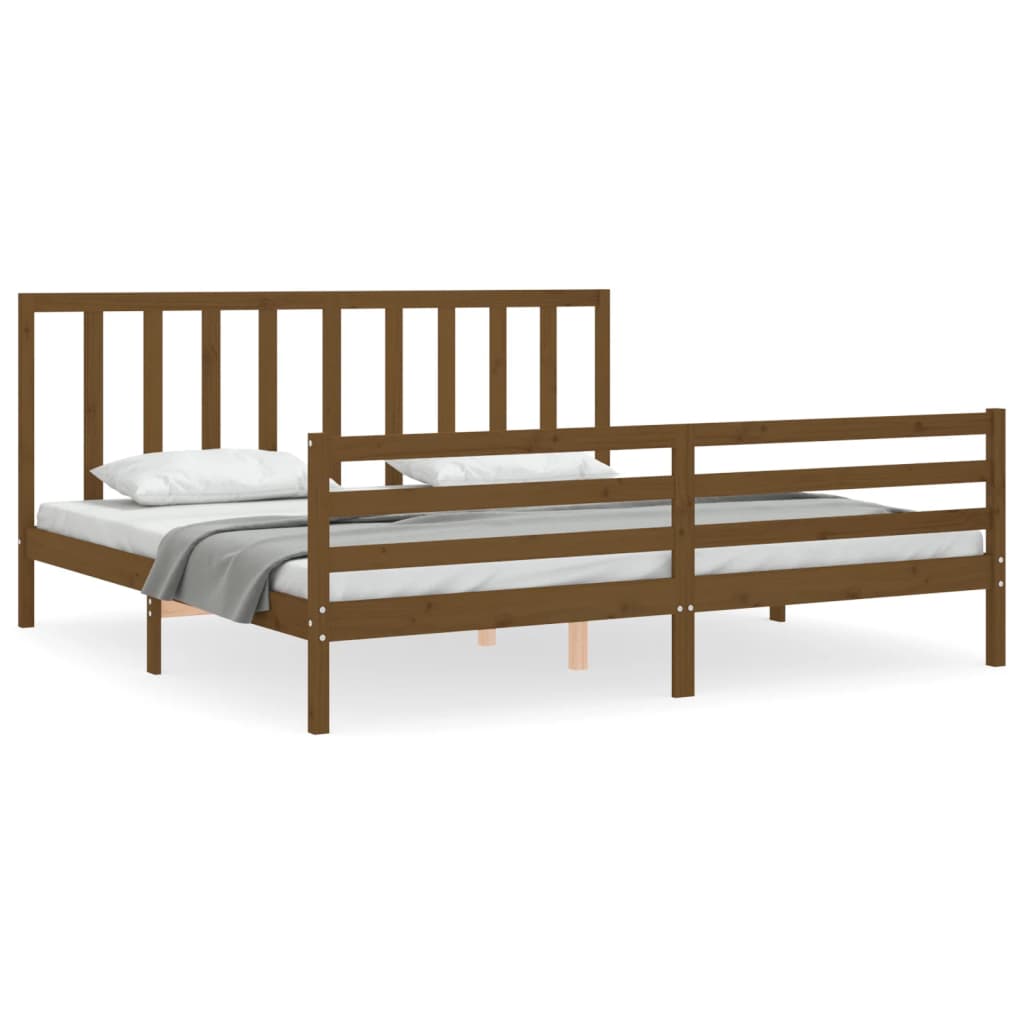 vidaXL Bed Frame without Mattress Honey Brown 200x200 cm Solid Wood Pine