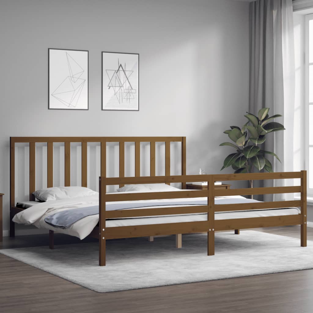 vidaXL Bed Frame without Mattress Honey Brown 200x200 cm Solid Wood Pine