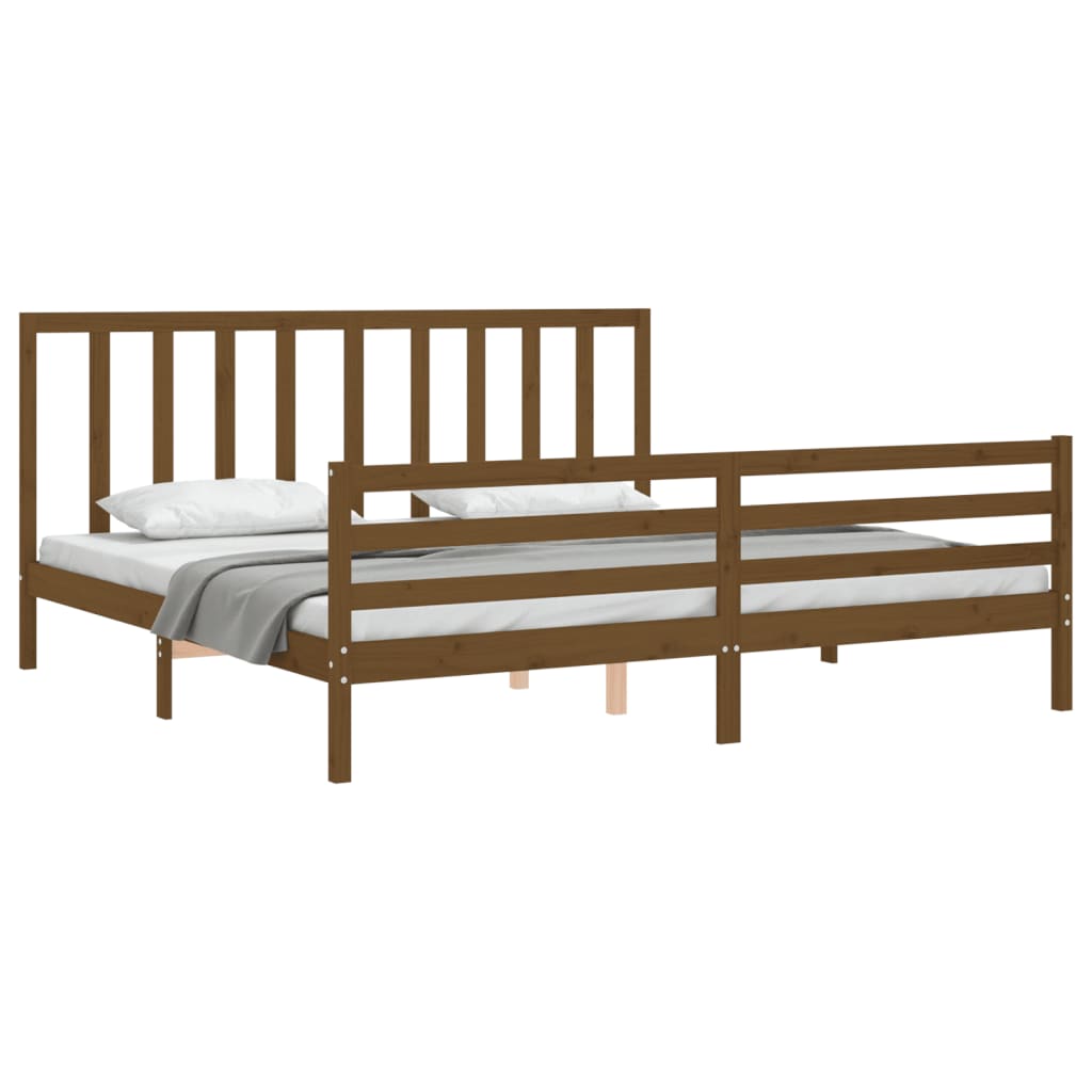 vidaXL Bed Frame without Mattress Honey Brown 200x200 cm Solid Wood Pine