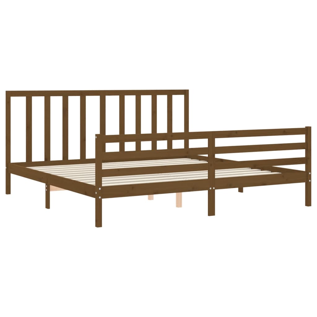 vidaXL Bed Frame without Mattress Honey Brown 200x200 cm Solid Wood Pine