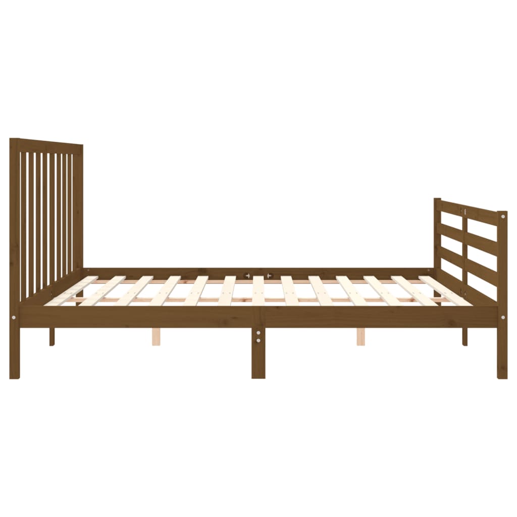 vidaXL Bed Frame without Mattress Honey Brown 200x200 cm Solid Wood Pine