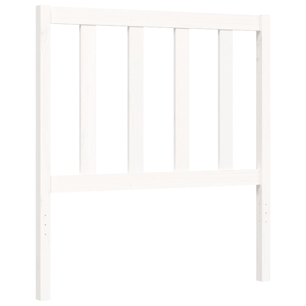 vidaXL Bed Frame without Mattress White Small Single Solid Wood Pine